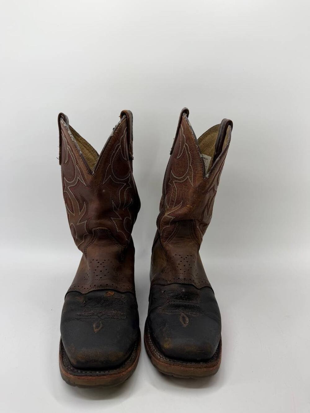 Double-H DH3560 Men's 9 D Brown Leather Western Cowboy Boots USA Made